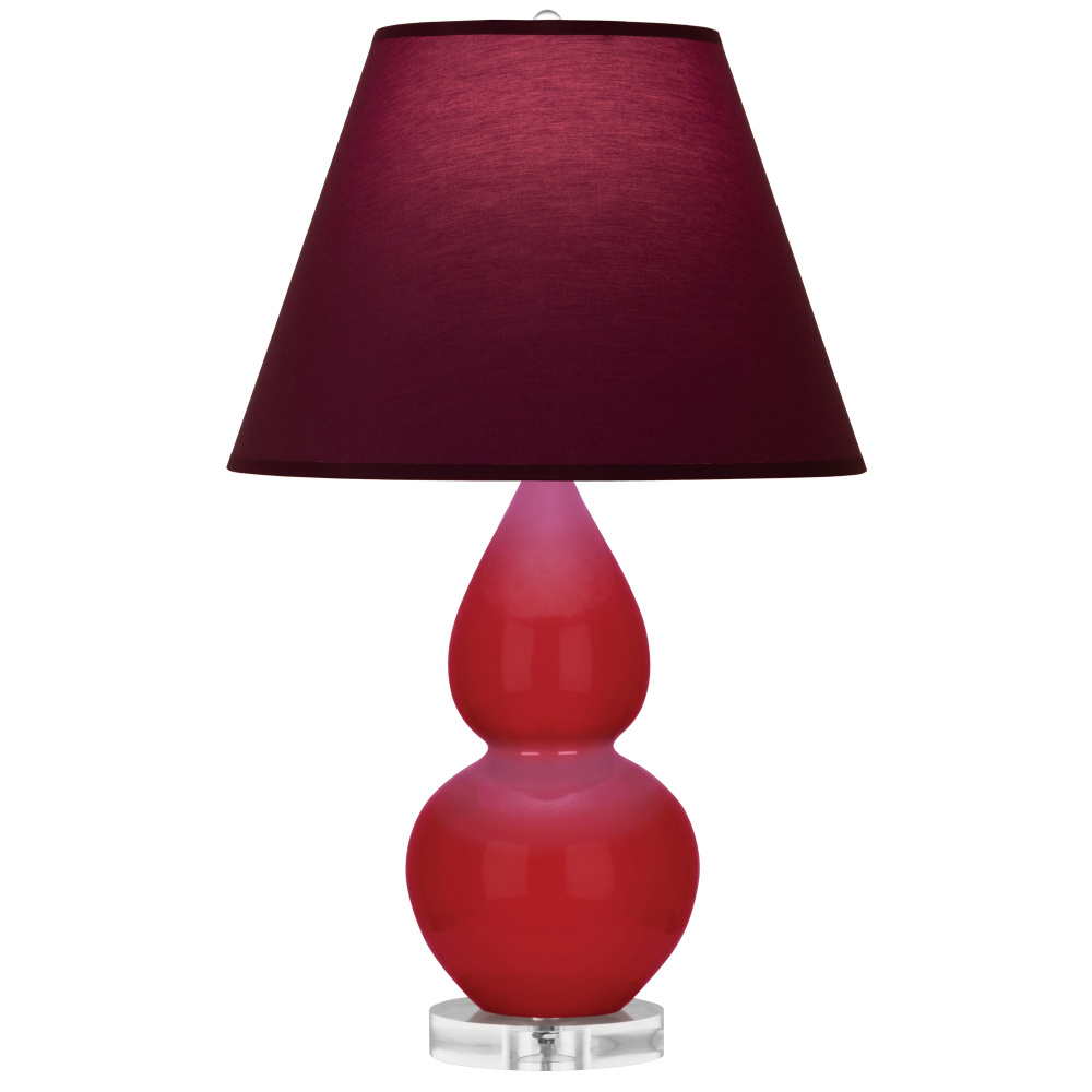 Ruby Red Small Double Gourd Accent Lamp