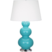 Robert Abbey 362X - Egg Blue Triple Gourd Table Lamp