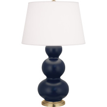 Robert Abbey MMB40 - Matte Midnight Blue Triple Gourd Table Lamp