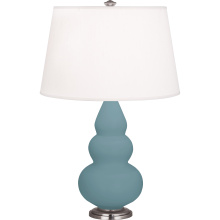 Robert Abbey MOB32 - Matte Steel Blue Small Triple Gourd Accent Lamp