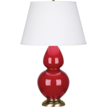Robert Abbey RR20X - Ruby Red Double Gourd Table Lamp