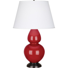 Robert Abbey RR21X - Ruby Red Double Gourd Table Lamp