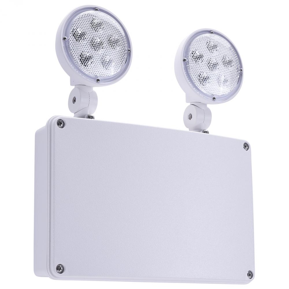 Emergency Light; 120-347V; 2HR Backup; Universal Mounting; Wet Location; Low Temperature