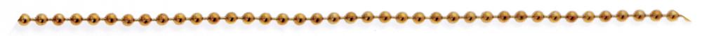 #3 Beaded Chain; 3/32" Diameter; 250 Foot Spool; Brass Finish