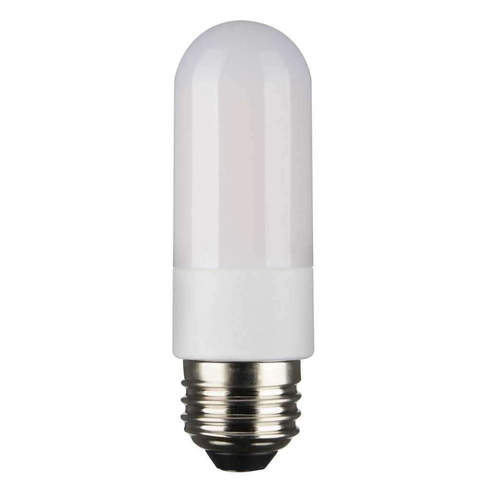 8 Watt T10 LED; Frosted; Medium base; 3000K; High Lumen; 120 Volt; 90 CRI; Dimmable; Carded