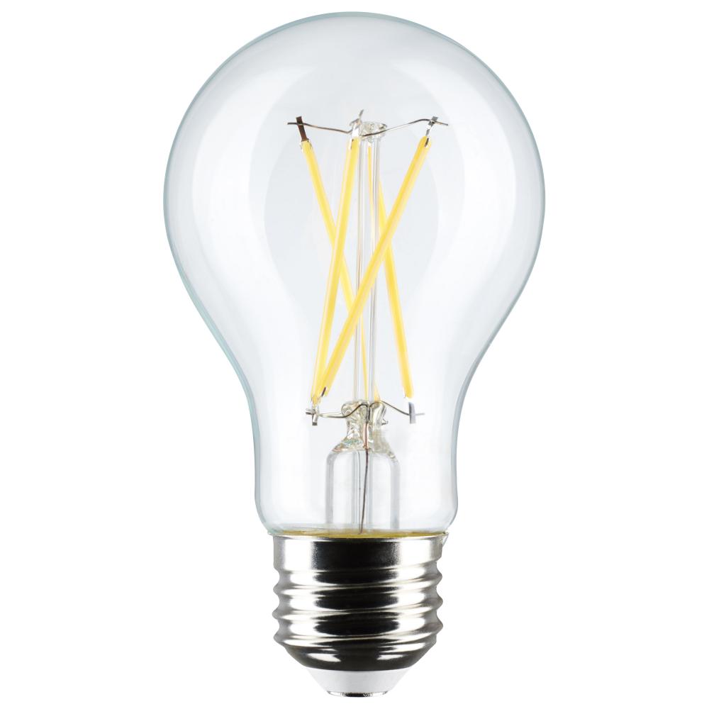 8 Watt A19 LED Filament; Clear; 2700K; Medium Base; 120 Volt; 4-Pack