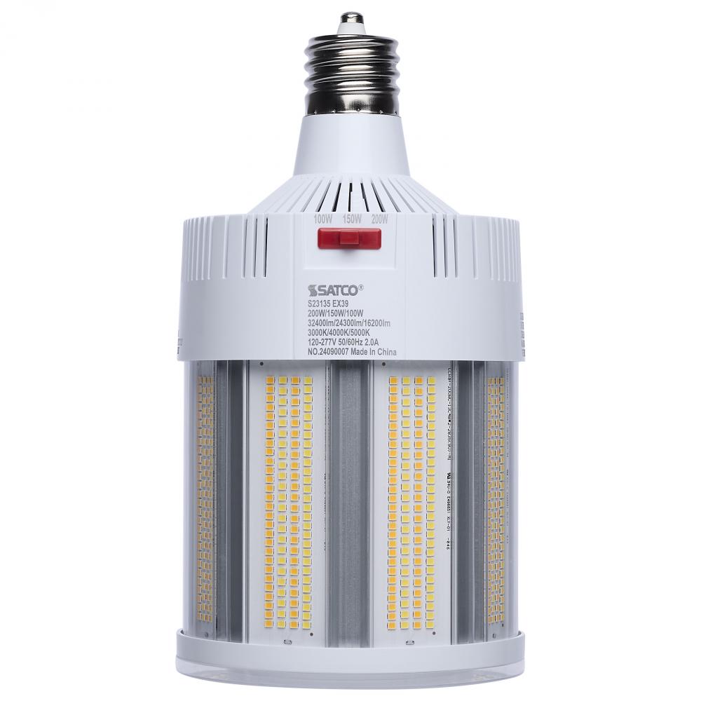 200/150/100 Watt; 30K/40K/50K CCT; Field Selectable LED; Corncob; Mogul Extended Base; 120-277