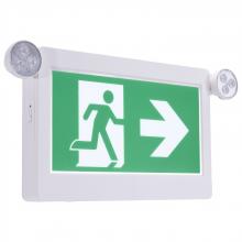 Satco Products Inc. 67/510 - Running Man Green Combo Exit Sign/Emergency Light; 120-347V; 2HR backup; Single/Dual Face; Universal