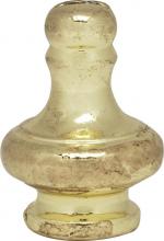 Satco Products Inc. 90/1160 - Large Pyramid Knob; 1-1/4" Height; 1/8 IP; Polished Brass Finish