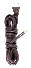 Satco Products Inc. 90/1414 - 12 Foot 18/2 SPT-2 105C Cord Set; Brown Finish; 72" Hank; 150 Carton; Molded Polarized Plug;