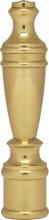 Satco Products Inc. 90/1731 - Large Spindle Finial; 2-3/8" Height; 1/4-27; Polished Brass Finish