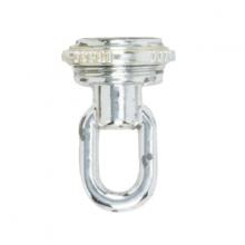 Satco Products Inc. 90/2343 - 1/8 IP Screw Collar Loop With Ring; 1/8 IP; 25lbs Max; Chrome Finish