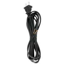 Satco Products Inc. 90/2461 - 10 Foot 18/2 SPT-1 105C Cord Set; Black Finish; 48" Hank; 150 Carton; Molded Polarized Plug;