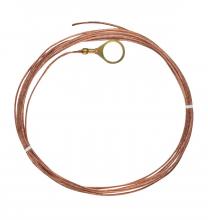 Satco Products Inc. 93/335 - 10 Foot 18/1 Bare Copper Ground Wire; 1/4 IP Round Ground Lug
