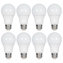 Satco Products Inc. S11461 - 9 Watt A19 LED; 5000K; Non-Dimmable; E26; 80 CRI; 8-pack