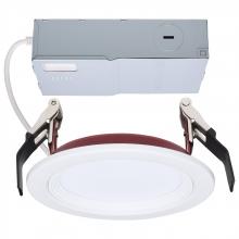 Satco Products Inc. S11865R1 - 10 Watt LED; Fire Rated 4 Inch Direct Wire Slim Fit Step Baffle Downlight; Round Shape; White