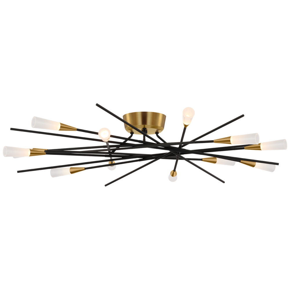 Stellar 40" Radial Semi-Flush Mount