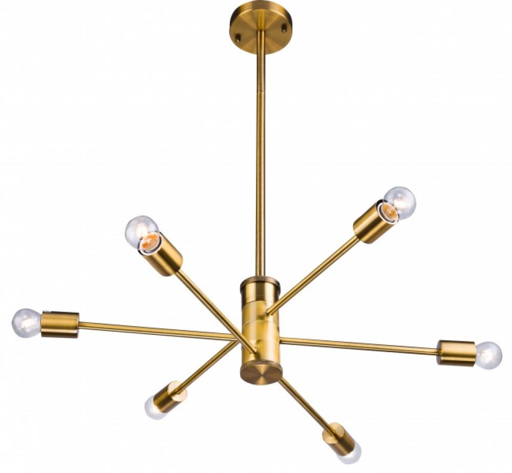6-Light Gold Chandelier With Six Arms