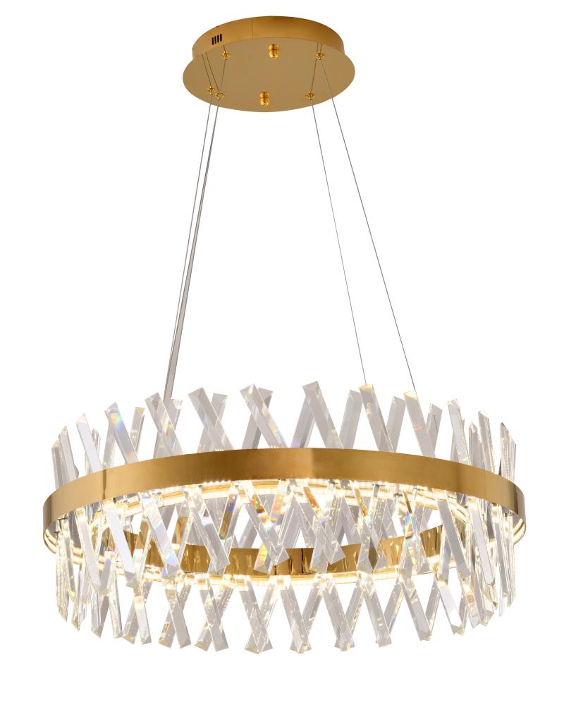 LED Chandelier Metal & Crystal