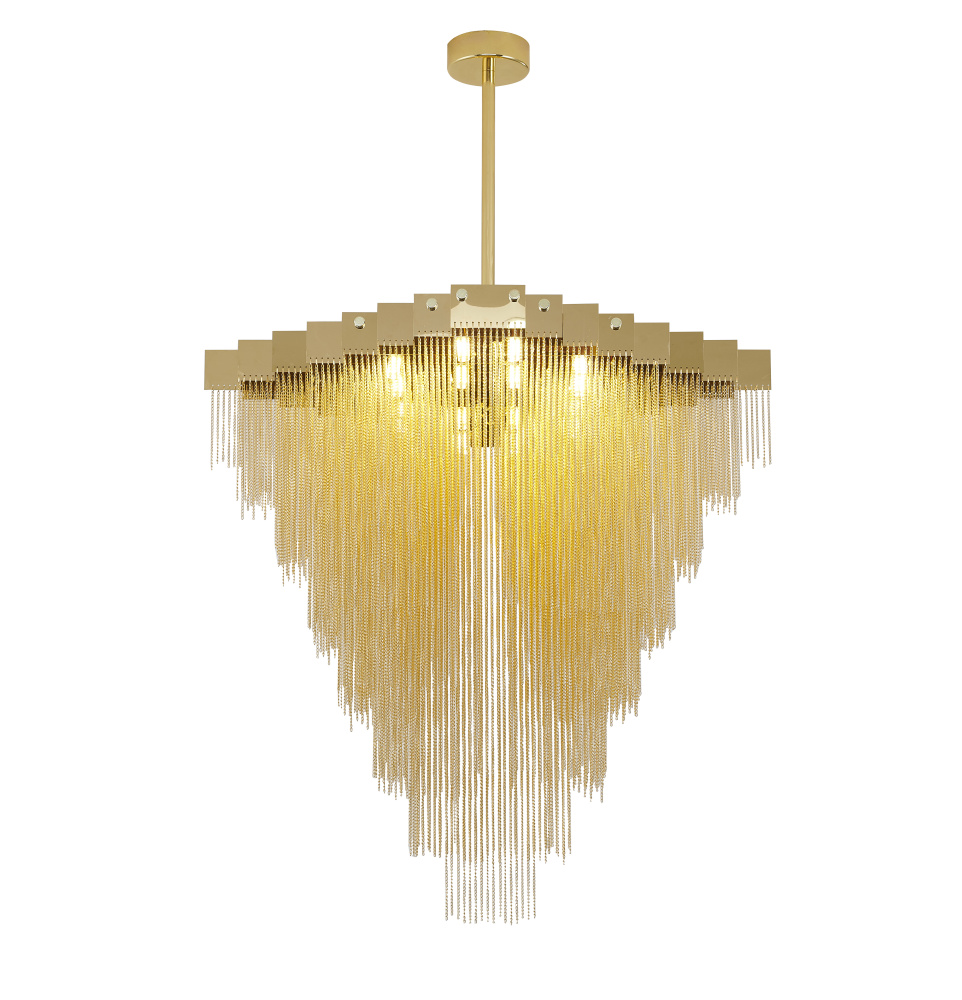 Gold Prism Chandelier