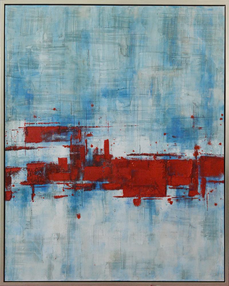 Art Painting Blue & Red