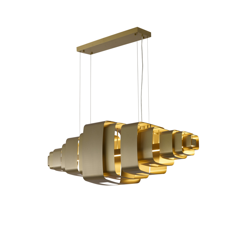Satin Brass LED Chandelier