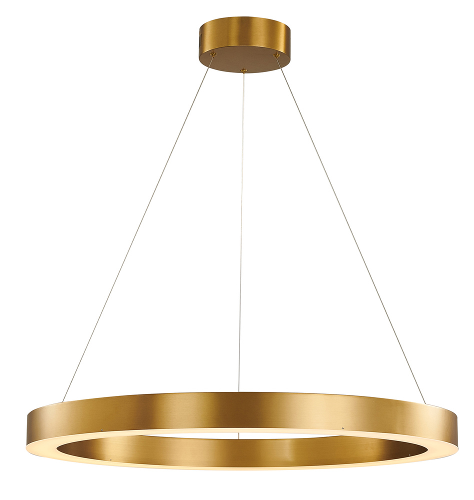 LED Chandelier Antique Brass