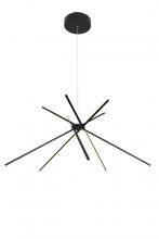 Bethel International ALU01C42B - LED Chandelier Matte Black