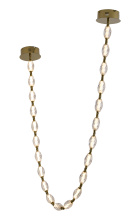 Bethel International BL01C106BR - 22-Light Brass LED Chandelier With Clear Crystal Shades