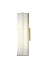 Bethel International BLT104W15BR - 1-Light Matte Brass LED Wall Sconce With A Clear Frosted Glass Shade