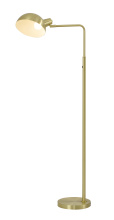 Bethel International BTG105FBR - 1-Light Satin Brass Metal Floor Lamp With A Metal Shade