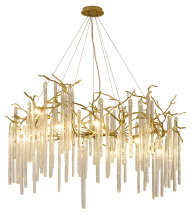 Bethel International CC02C39BR - Brass Chandelier