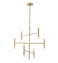 Bethel International DU44GD - 6-Light 3-Tier Chandelier In a Satin Gold Finish