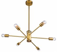 Bethel International DU77G - 6-Light Gold Chandelier With Six Arms