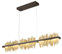 Bethel International FT124C47B - Black and Brass LED Chandelier