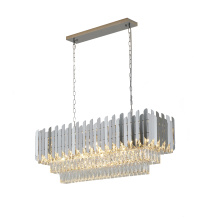 Bethel International GL406C38CH - Chrome Rectangular Frame Chandelier