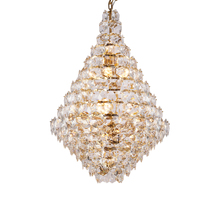Bethel International GL430C36BR - 36-Light Brass Chandelier With Clear Hanging Crystals