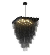 Bethel International IMG12C31BK - Satin Black Chandelier