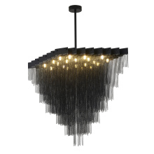 Bethel International IMG13C39BK - Satin Black Chandelier