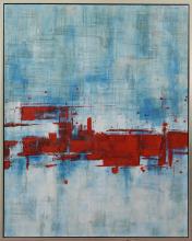 Bethel International JA62HG4050S - Blue and Red Art Painting