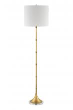Bethel International JFL93KT-GT - Floor Lamp Metal And Fabric