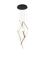 Bethel International LTY02C24BLK - Satin Black LED Chandelier
