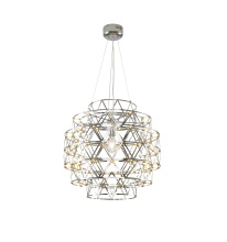 Bethel International MN52C24CH - 85-Light Dimmable Chrome Stainless Steel LED Chandelier in a 5-Tier Design