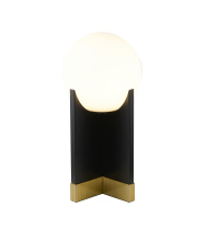 Bethel International MU134CT16BR - Satin Brass and Black Table Lamp