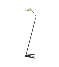 Bethel International MU153F54BR - Black and Stain Brass LED Floor Lamp