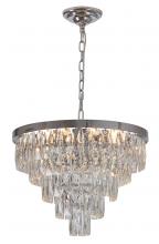 Bethel International OC21C20CH - 12-Light Chrome Metal Chandelier With Clear Crystals