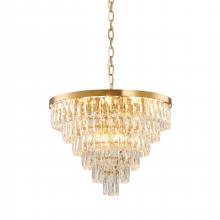 Bethel International OC22C23G-1 - 16-Light Gold Metal Chandelier With Clear Crystals