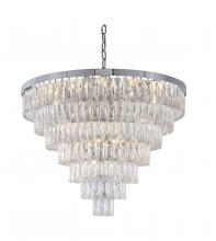 Bethel International OC45C32CH - 27-Light Chrome Chandelier With Clear Crystals