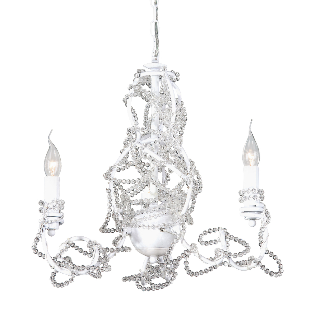 Fantasia, 3Lt Chandelier, White