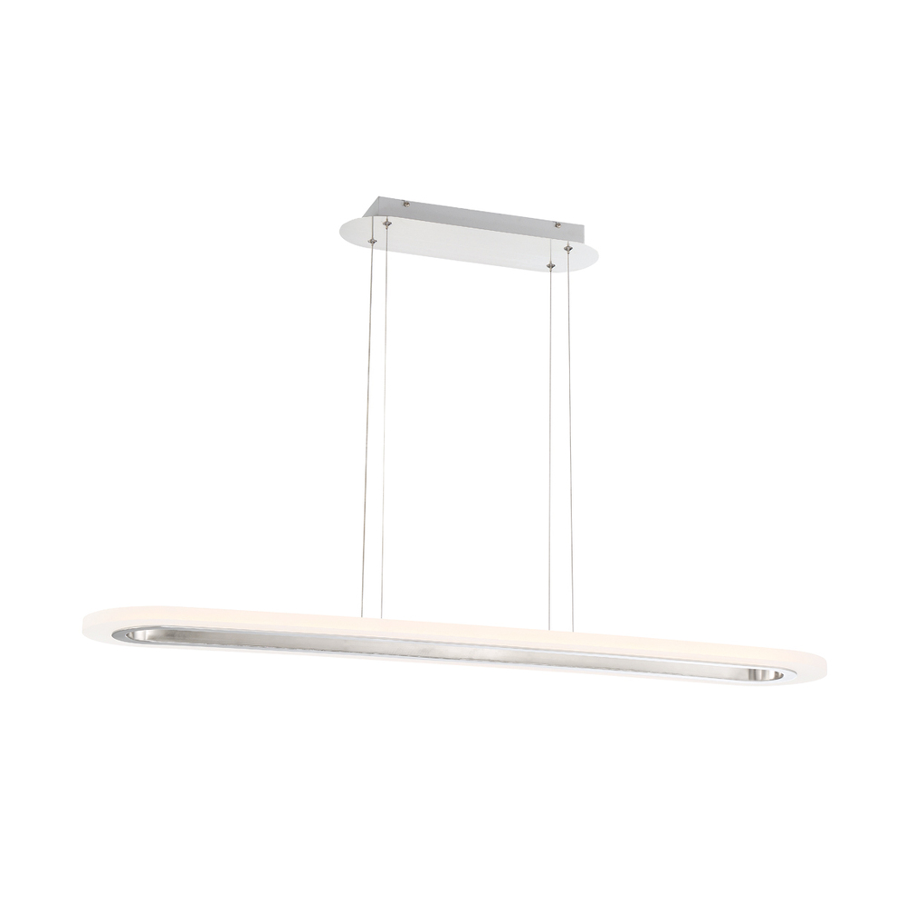 Distesa, LED Chandelier, Lg, Oval, Sn